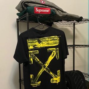 OFF-WHITE Acrylic Arrows T-Shirt Slim Black/Yellow